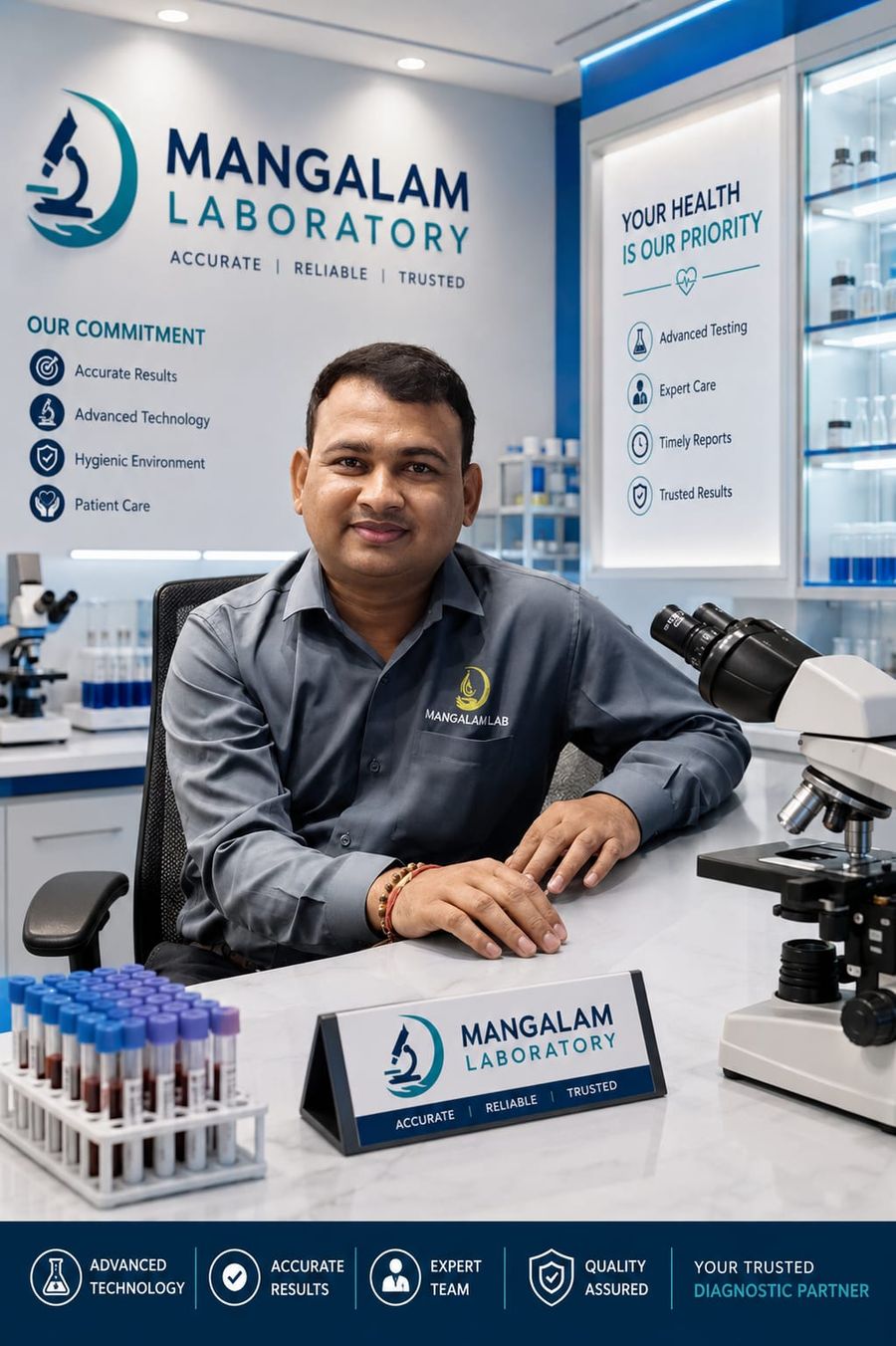 Bhanaji V. Kukadiya, Founder of Mangalam Laboratory